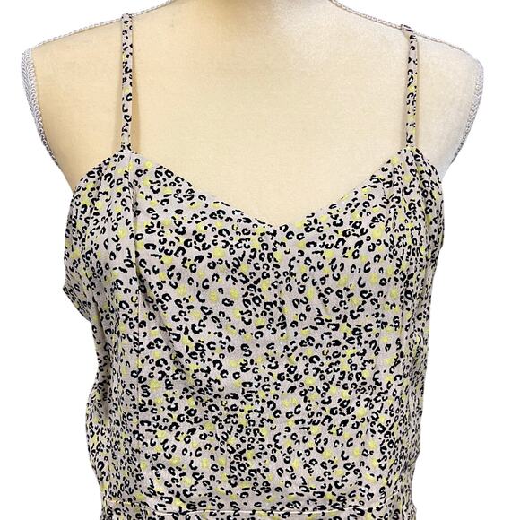 Calvin Klein Jeans Leopard Print Spaghetti  Strap Mini Dress Women's Size Large - Picture 4 of 6